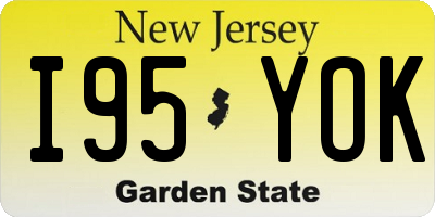 NJ license plate I95YOK