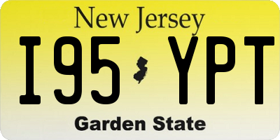 NJ license plate I95YPT