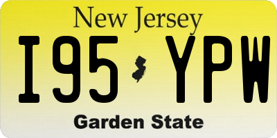 NJ license plate I95YPW