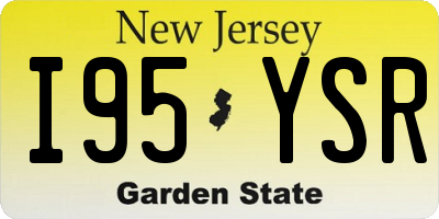 NJ license plate I95YSR