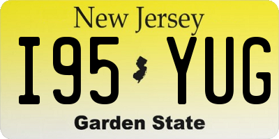 NJ license plate I95YUG