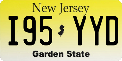 NJ license plate I95YYD