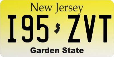 NJ license plate I95ZVT