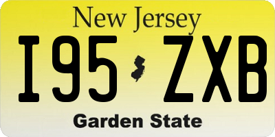 NJ license plate I95ZXB