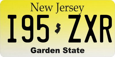 NJ license plate I95ZXR