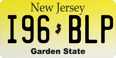 NJ license plate I96BLP