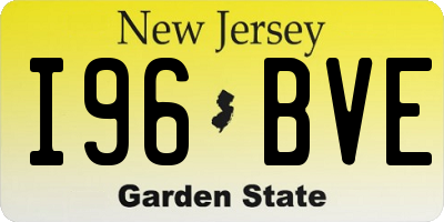 NJ license plate I96BVE