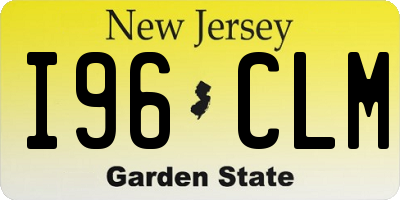 NJ license plate I96CLM