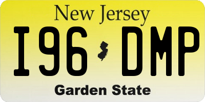 NJ license plate I96DMP