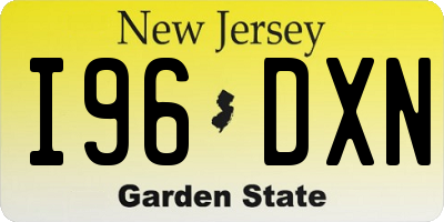NJ license plate I96DXN