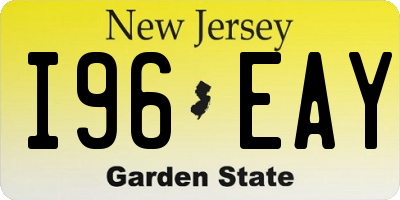 NJ license plate I96EAY