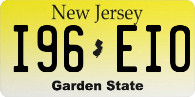 NJ license plate I96EIO