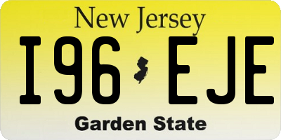 NJ license plate I96EJE