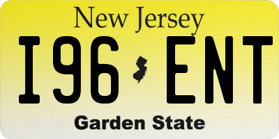NJ license plate I96ENT