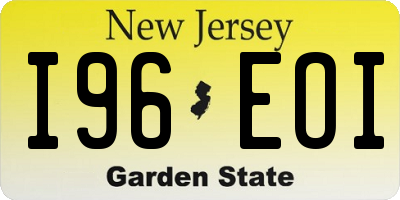 NJ license plate I96EOI