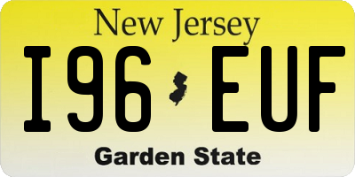 NJ license plate I96EUF