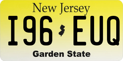 NJ license plate I96EUQ