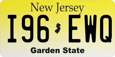NJ license plate I96EWQ
