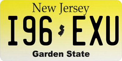 NJ license plate I96EXU