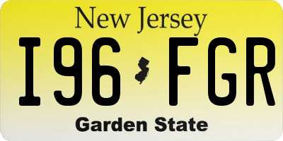 NJ license plate I96FGR