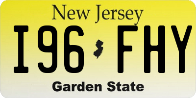 NJ license plate I96FHY
