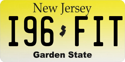 NJ license plate I96FIT