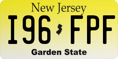 NJ license plate I96FPF