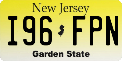 NJ license plate I96FPN