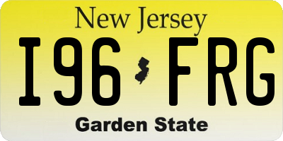NJ license plate I96FRG