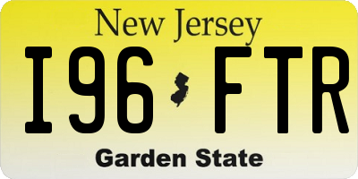 NJ license plate I96FTR