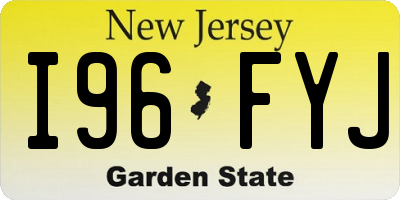 NJ license plate I96FYJ