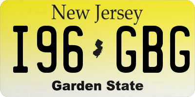 NJ license plate I96GBG