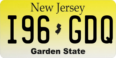 NJ license plate I96GDQ