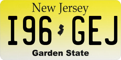 NJ license plate I96GEJ