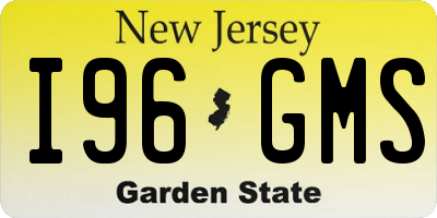 NJ license plate I96GMS