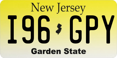 NJ license plate I96GPY