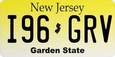 NJ license plate I96GRV
