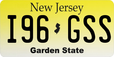 NJ license plate I96GSS