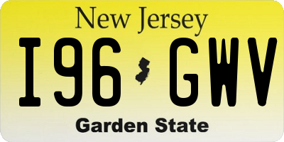 NJ license plate I96GWV