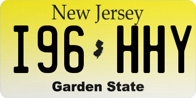 NJ license plate I96HHY