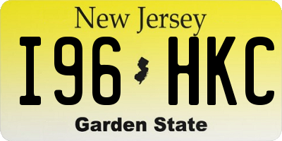 NJ license plate I96HKC