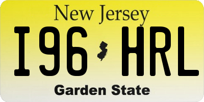 NJ license plate I96HRL