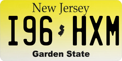 NJ license plate I96HXM