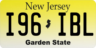 NJ license plate I96IBL