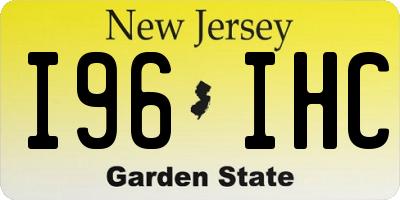 NJ license plate I96IHC