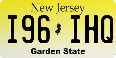 NJ license plate I96IHQ