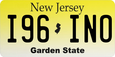 NJ license plate I96INO