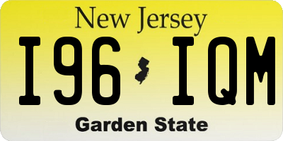 NJ license plate I96IQM