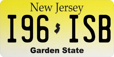 NJ license plate I96ISB