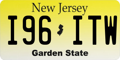 NJ license plate I96ITW